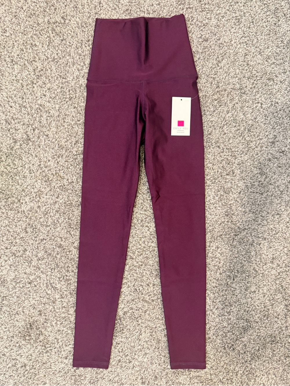 Emily Hsu Designs Ultra Luxe Legging Women'Small Leggings in Purple/Cabernet Siz